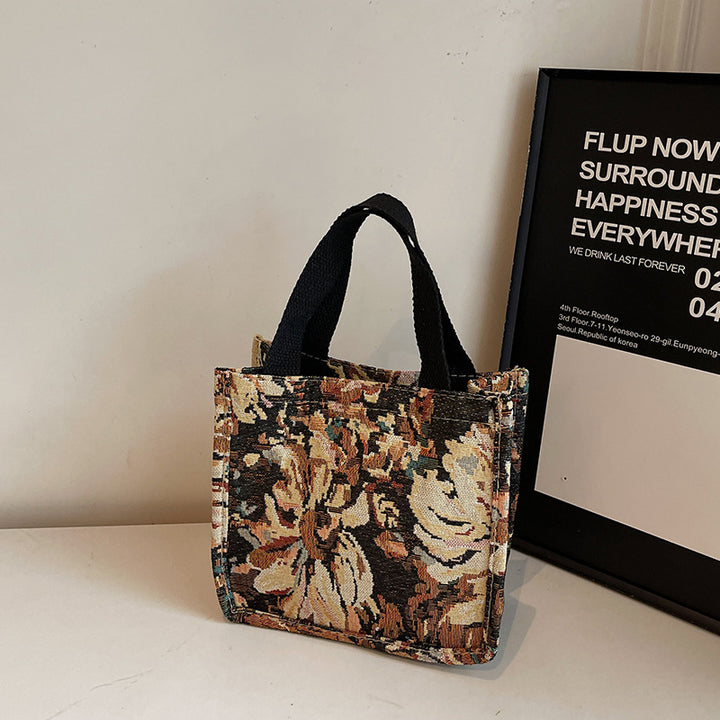 Floral Patterned Artisan Tote Bag