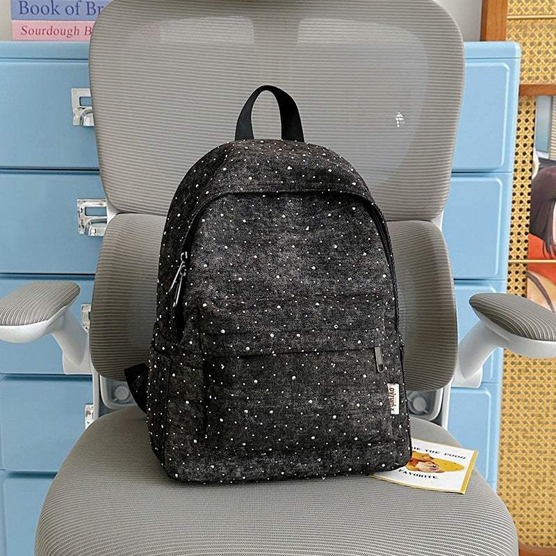 Casual Lightweight Backpack with Polka Dot Design Stornfield