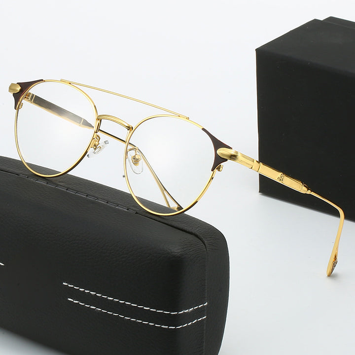 Women's round vintage sunglasses with high-quality metal frame and durable design Stornfield