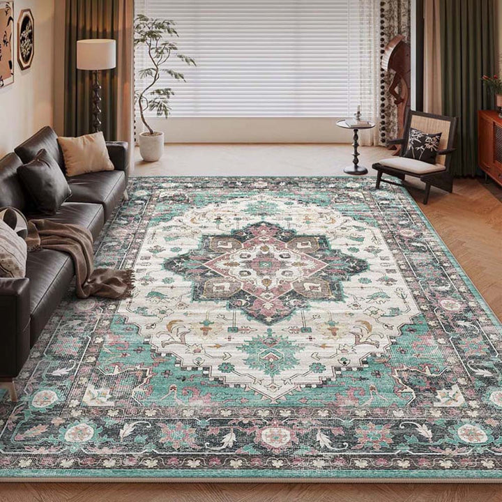 Vintage Floral Pattern Area Rug