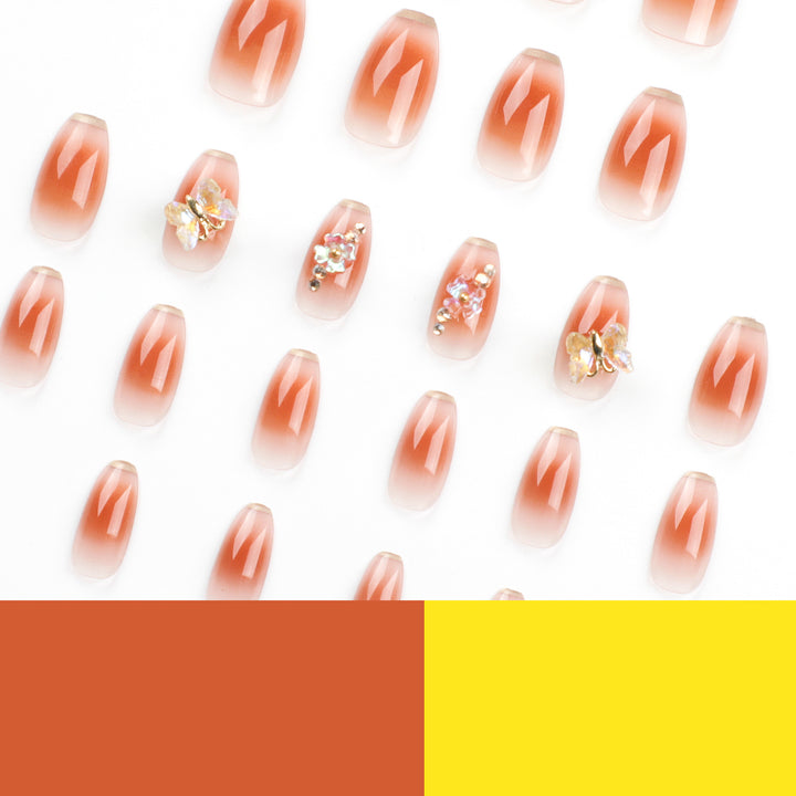 Artful Nail Extensions with intricate flower and glitter details Stornfield