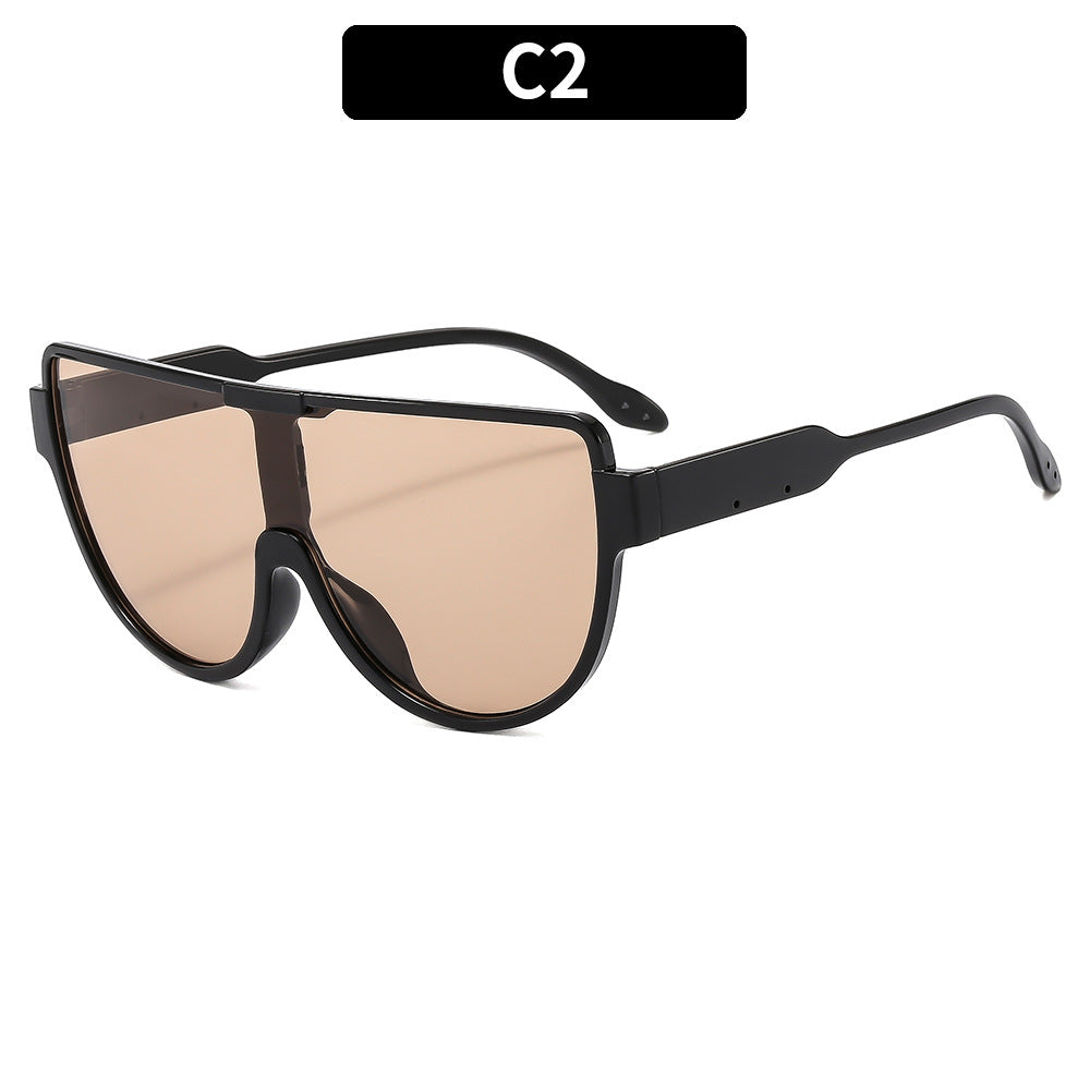Futuristic Oversized Shield Sunglasses  1787664569