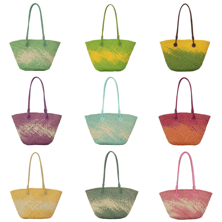 Elegant Rattan-Style Handbag with Double Handle Stornfield