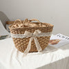 Elegant basket bag with decorative lace ribbon Stornfield