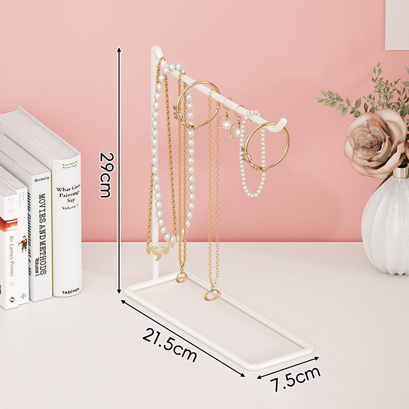 Metal T-Bar Jewelry Display Stand Pair