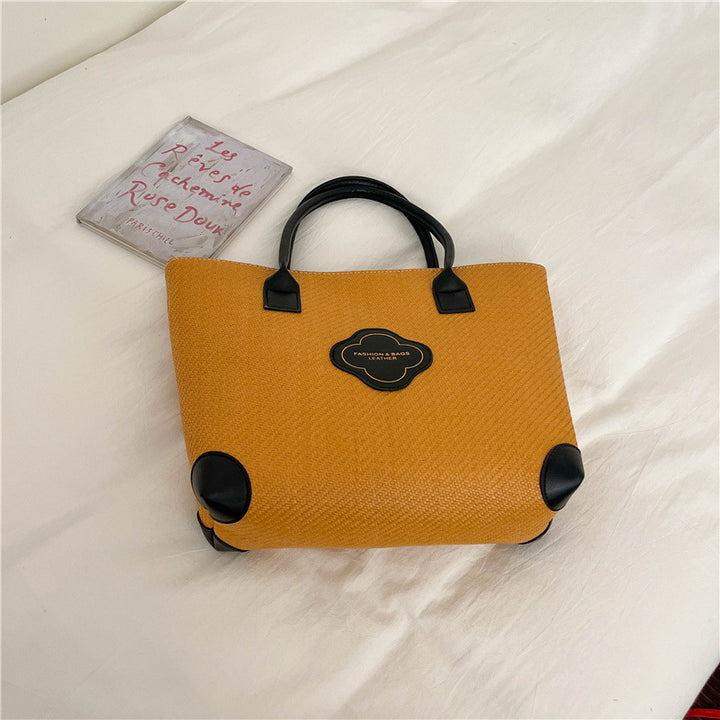 Versatile Textured Tote Handbag