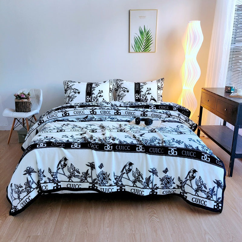 Ladies Cozy Day Bedspread with Cute Cloud Design Stornfield