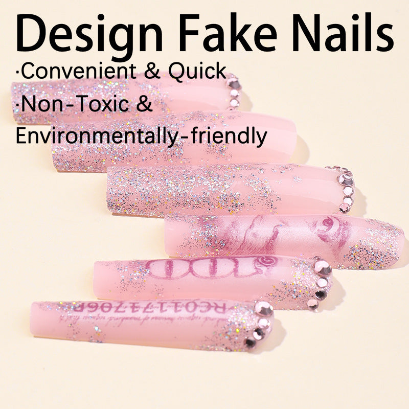 Artificial nail set with shimmering accents Stornfield