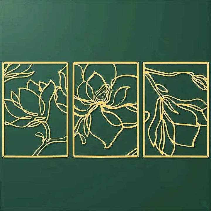 Elegant Floral Wall Art Sculpture Set Stornfield