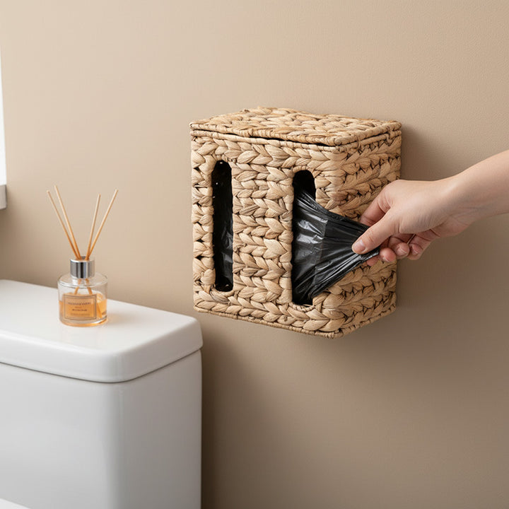 Wall-Mounted Wicker Storage Basket Stornfield