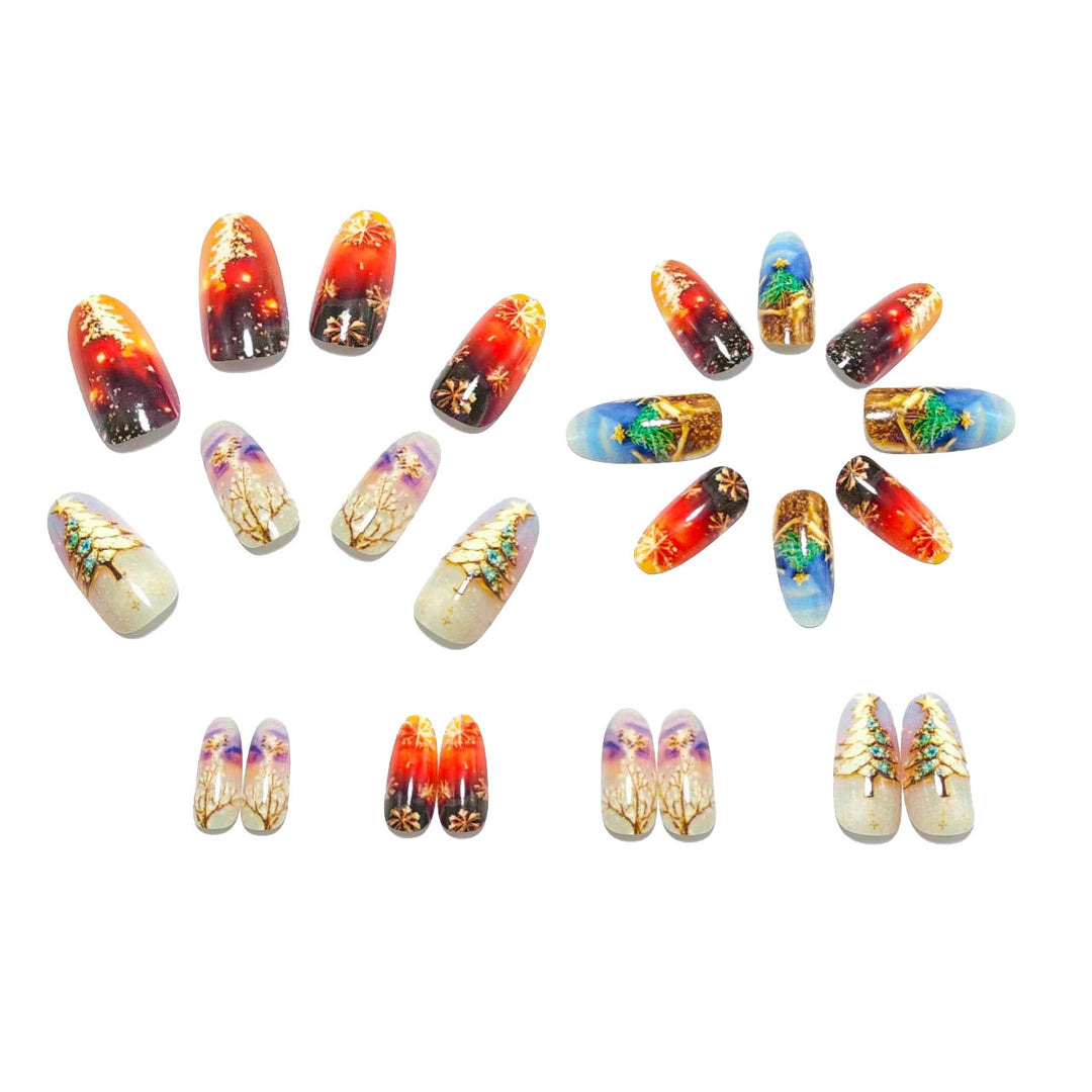 Artificial Nails in Creative Christmas Design Stornfield