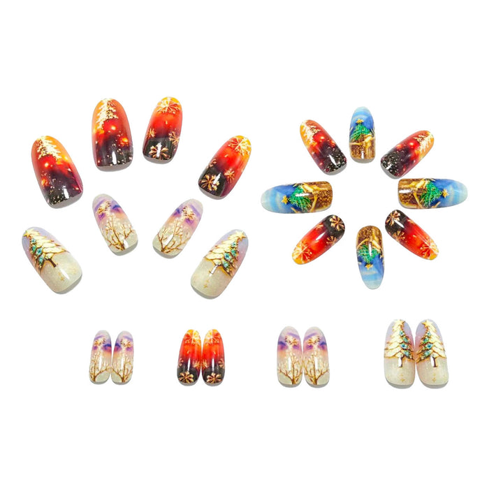 Artificial Nails in Creative Christmas Design Stornfield