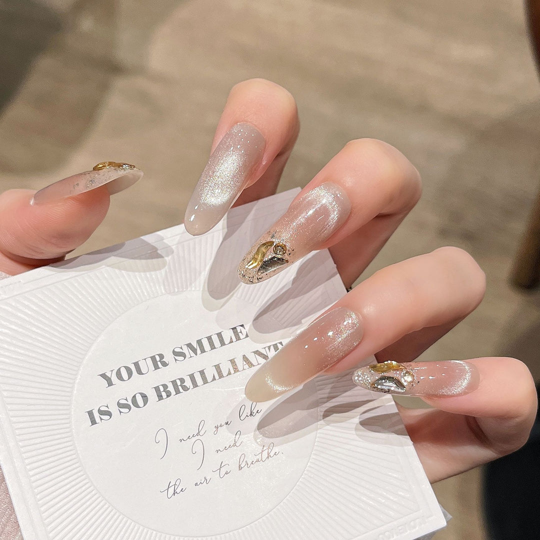 Glitter-Embellished Press-On Nail Extensions Stornfield