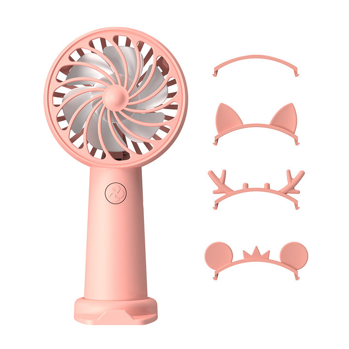 Ladies Portable Mini Hand Fan with Creative Ear Design Stornfield