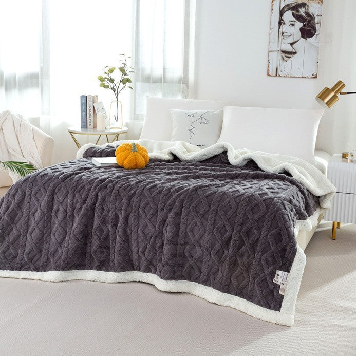 Cozy Patterned Fleece Blanket