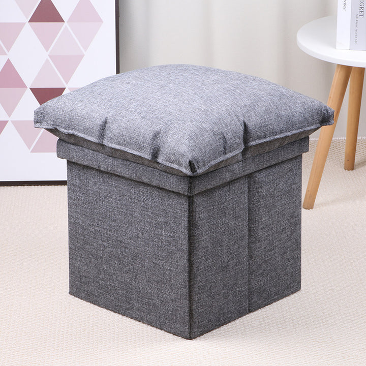 Plush Square Storage Stool Stornfield