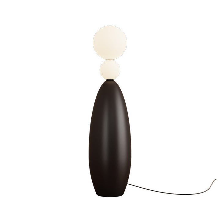 Sculptural Floor Lamp with Dual Globe Design