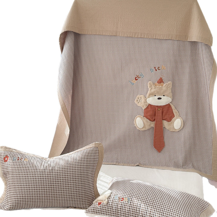 Quilted Bunny Applique Comforter and Pillowcase Set