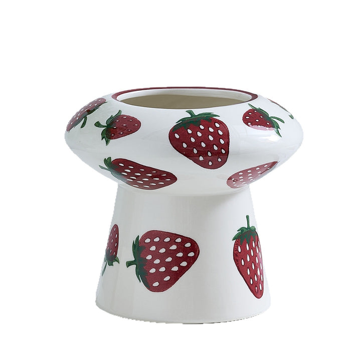 Ceramic vase with strawberry pattern Stornfield