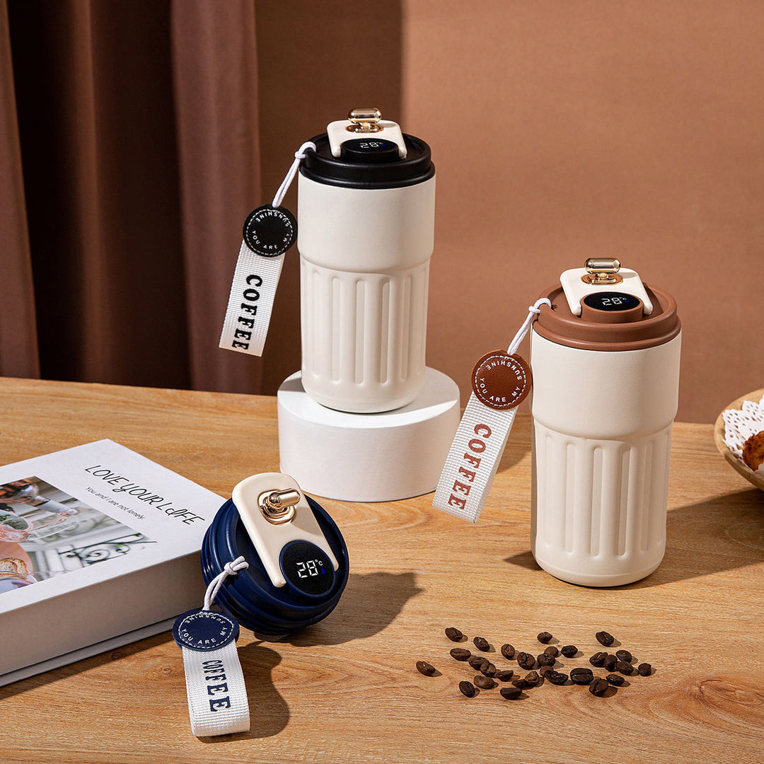 Ladies Insulated Coffee Mug with practical folding lid Stornfield
