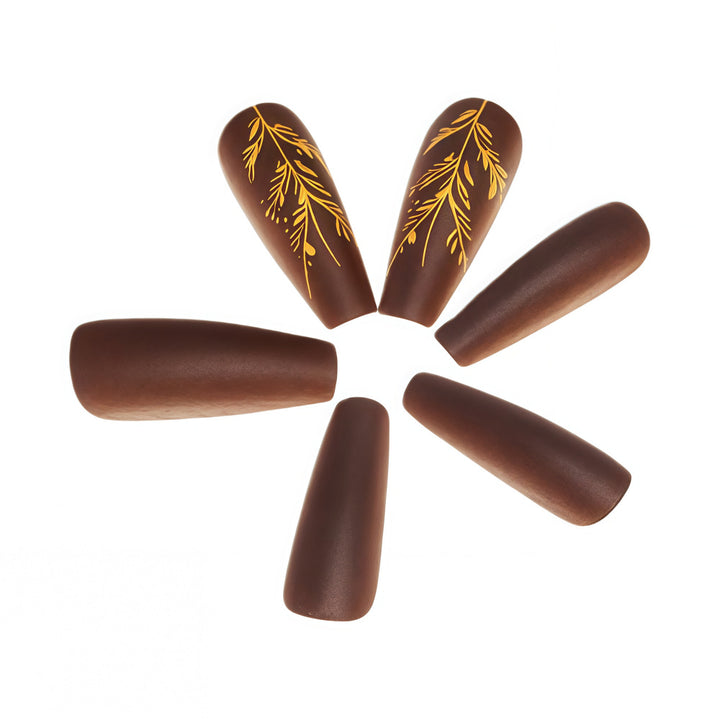 Artificial nails with elegant botanical design Stornfield