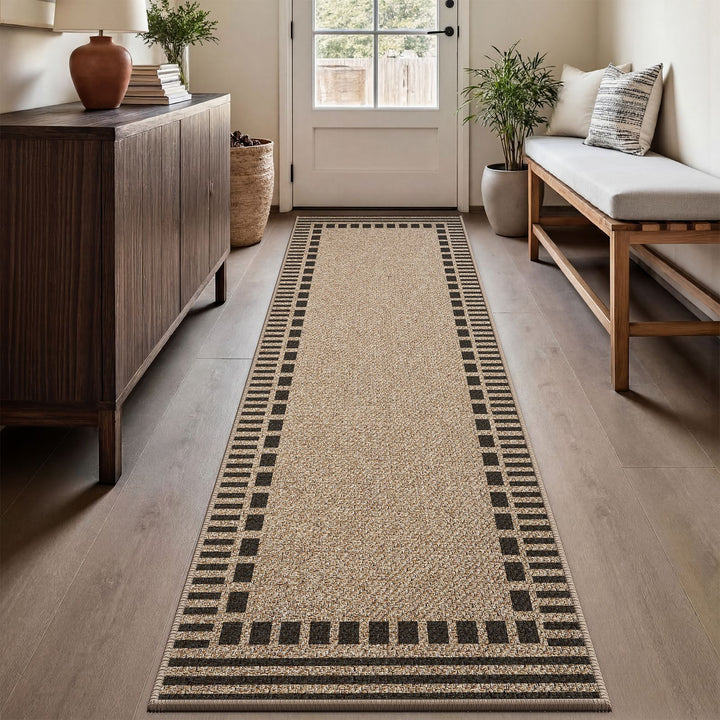 Intricate Floral Design Runner Mat