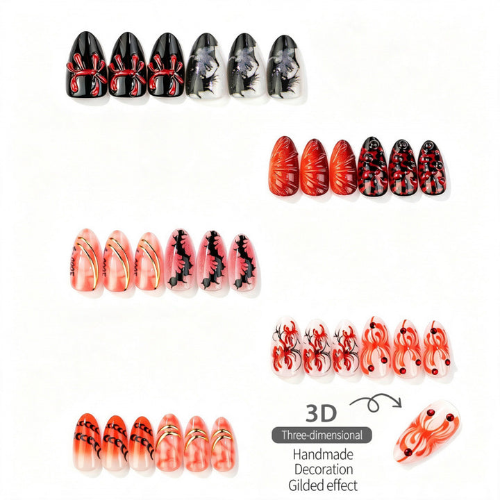 Artistic Themed Press-On Nails Set