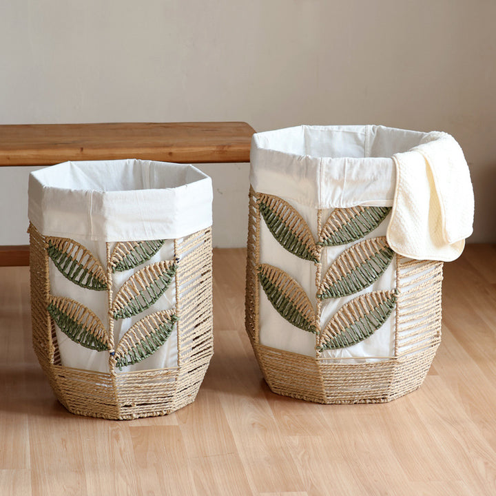 Storage basket with plant design Stornfield
