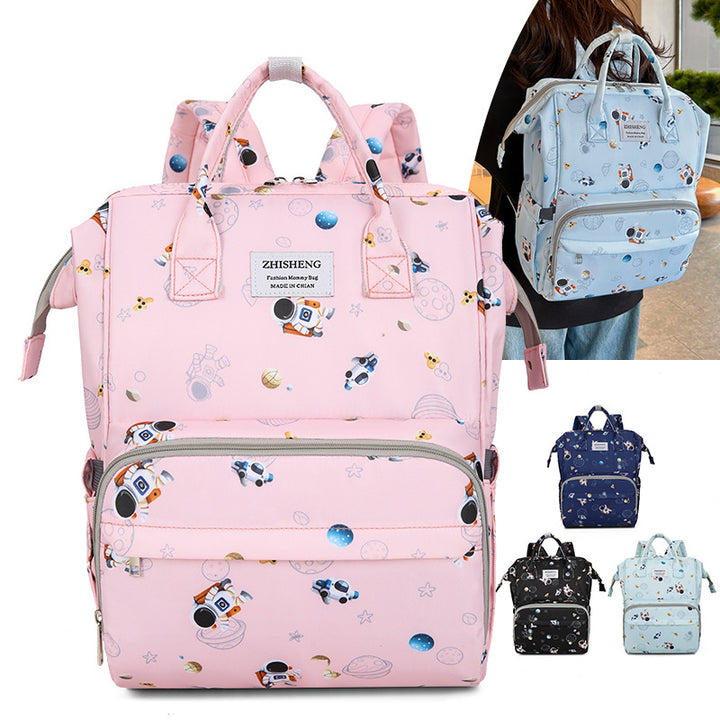 Cosmic-Themed Multi-Functional Diaper Backpack Stornfield