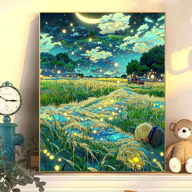 Enchanting Moonlit Landscape Canvas Art Stornfield