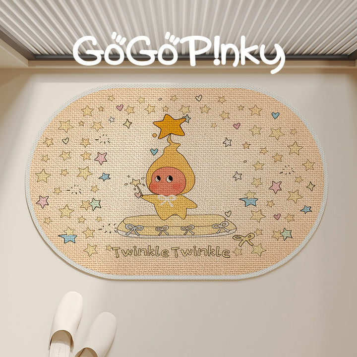 Whimsical Cartoon Character Bath Rug