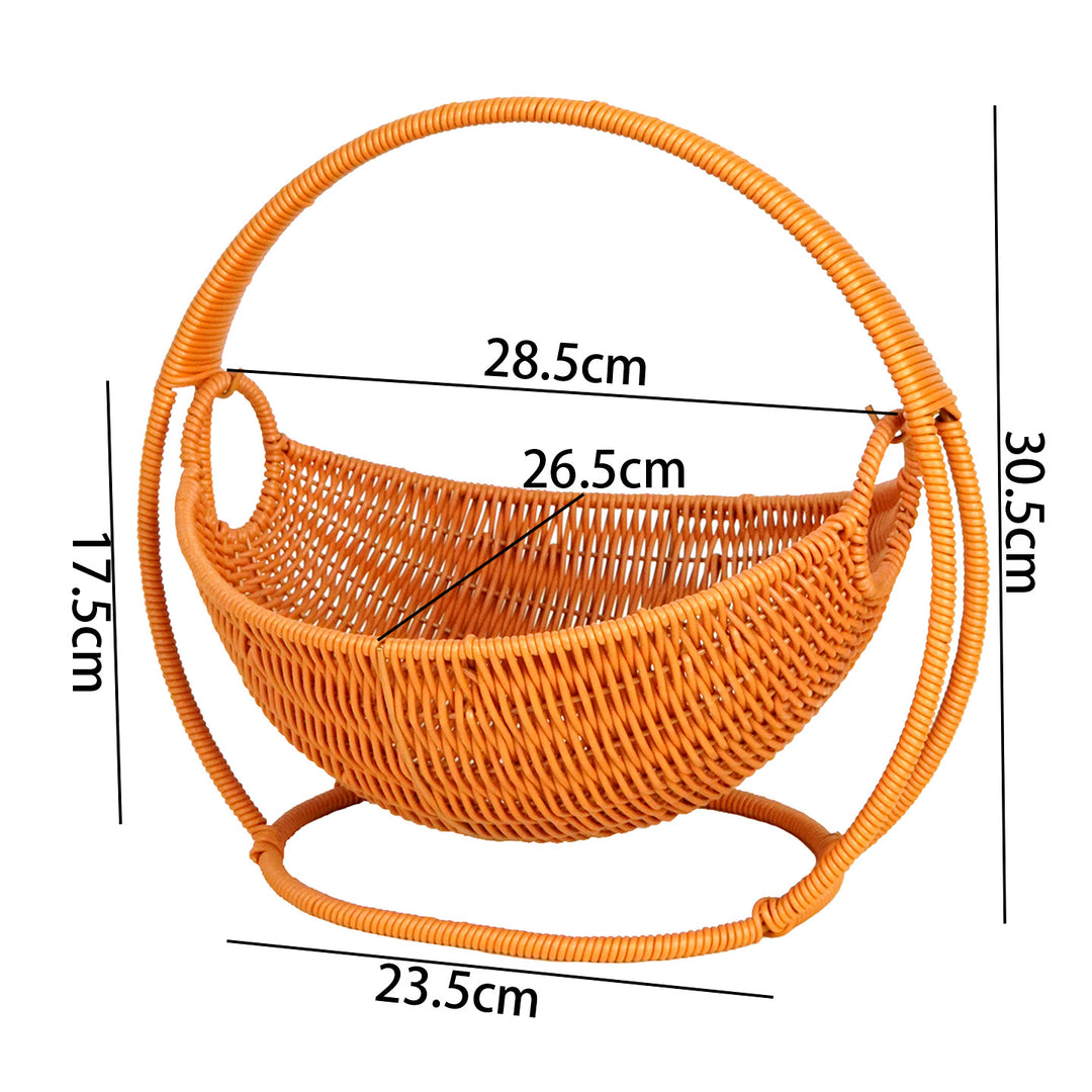 Modern Wicker Fruit Bowl with Stand Stornfield