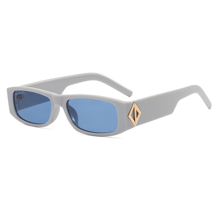 Women's fashionable rectangular sunglasses with stylish metal application Stornfield