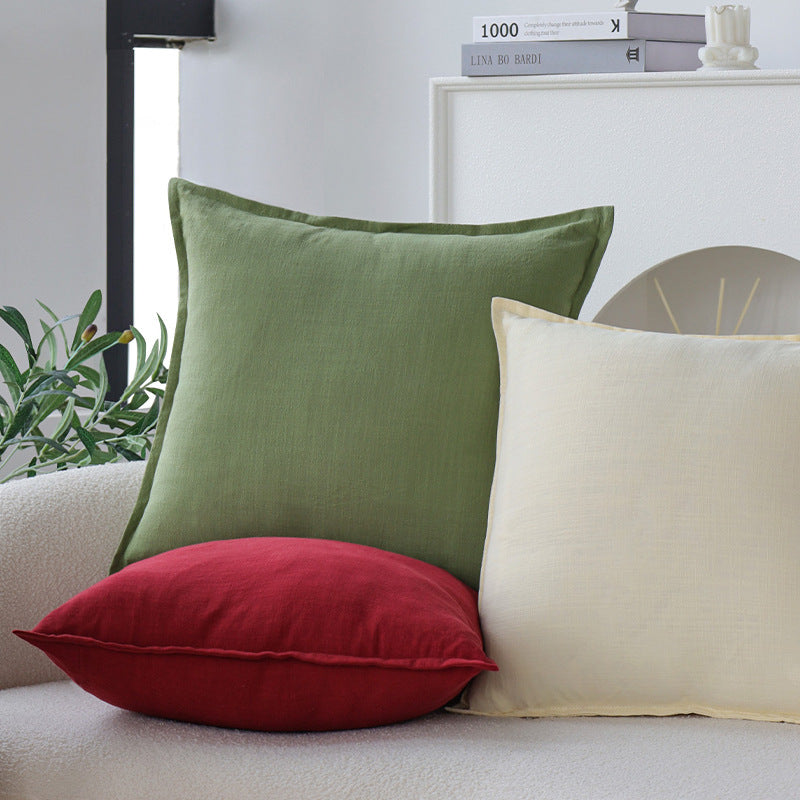 Square pillowcase made of soft linen-cotton blend with hotel-like appearance and hidden zipper Stornfield