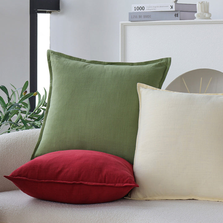 Square pillowcase made of soft linen-cotton blend with hotel-like appearance and hidden zipper Stornfield