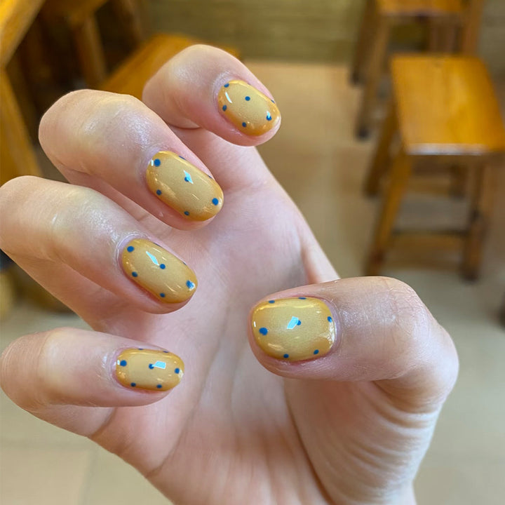 Artistic Press-On Nail Set with Playful Character Designs Stornfield