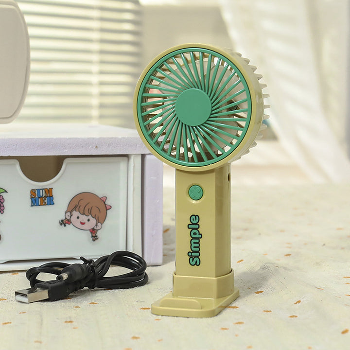Women Portable Hand Fan with Rechargeable USB Port and Lightweight Construction Stornfield