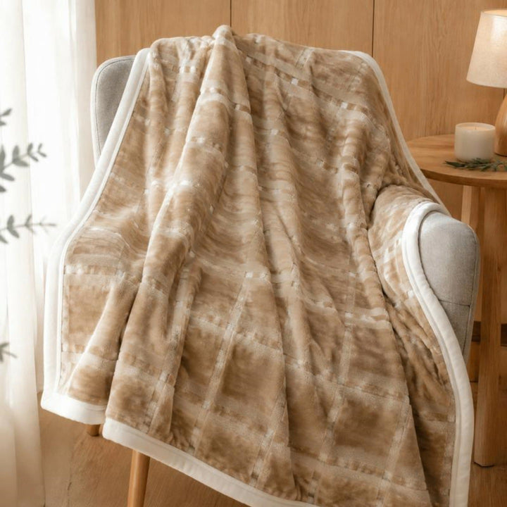 Textured Reversible Fleece Throw Blanket Stornfield