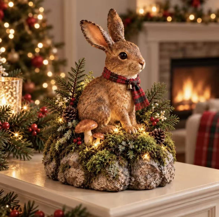 Decorative rabbit with Christmas motif Stornfield