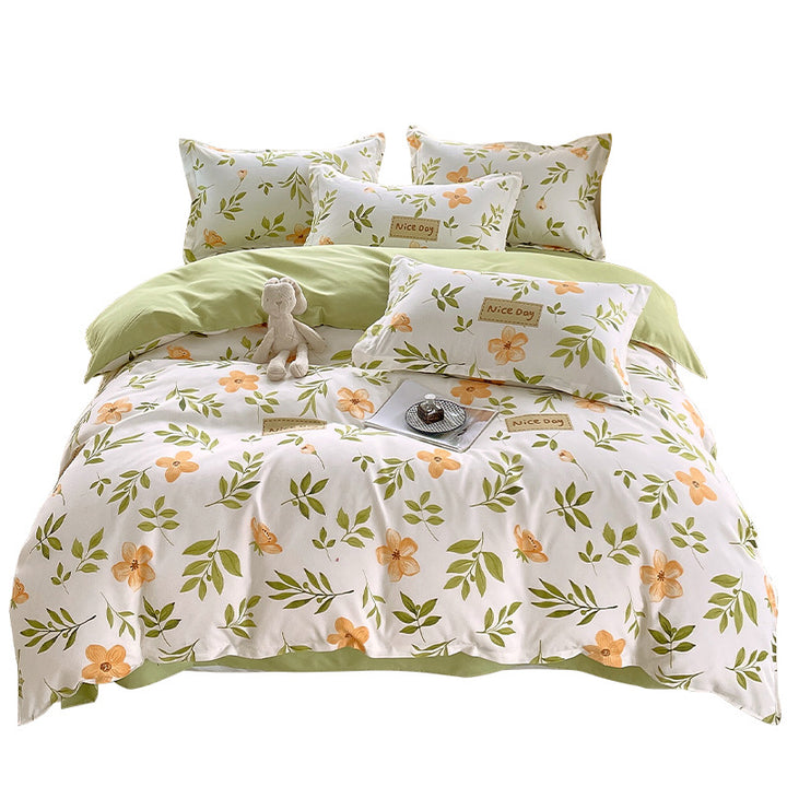Whimsical Floral Pattern Bedding Set
