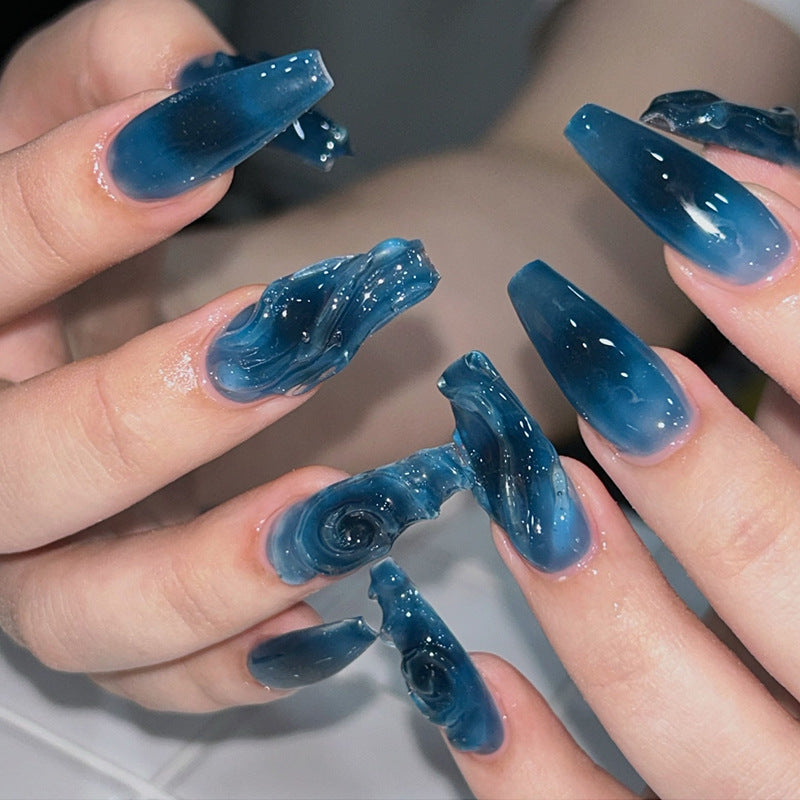 Artistic Swirl Press-On Nail Extensions Stornfield