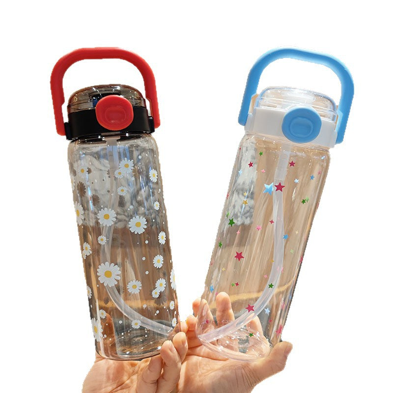 Women’s water bottle with leak-proof lid and integrated straw Stornfield