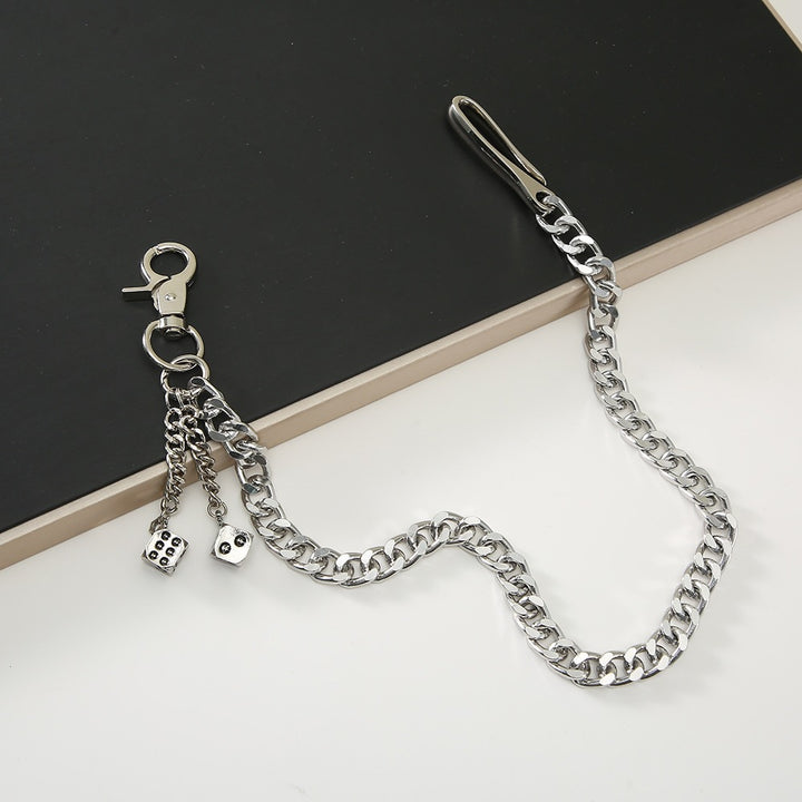 Fashionable chain keychain with cube pendants Stornfield