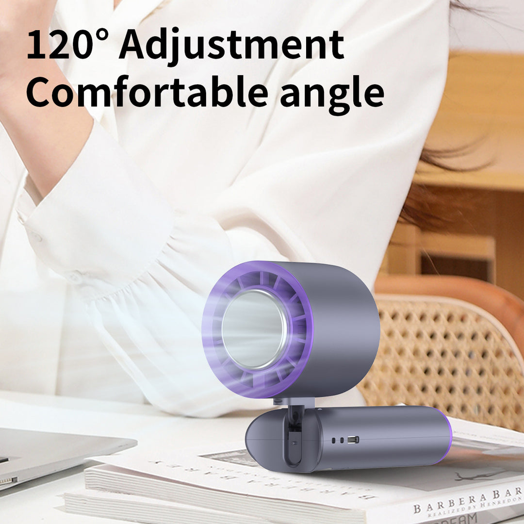 Unisex nan foldable portable handheld cooling fan with digital LED display and ice-sensing technology Stornfield