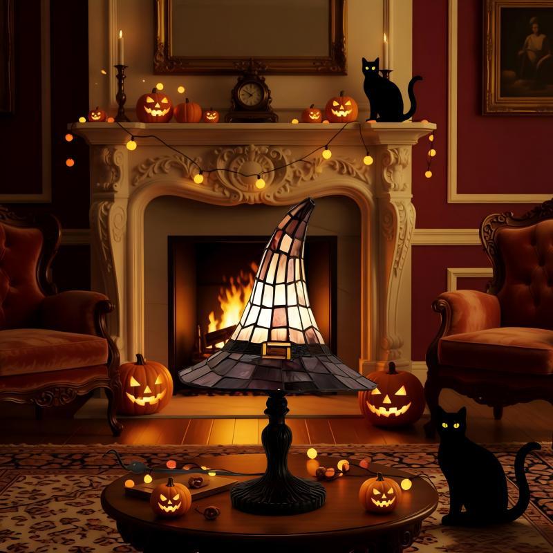 Decorative table lamp in witch hat design Stornfield