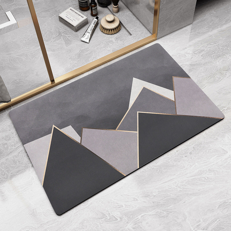 Geometric Pattern Bath Mat
