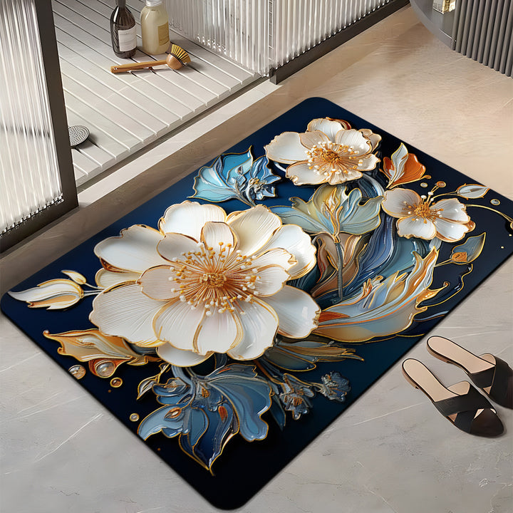 Floral Design Bath Mat Stornfield