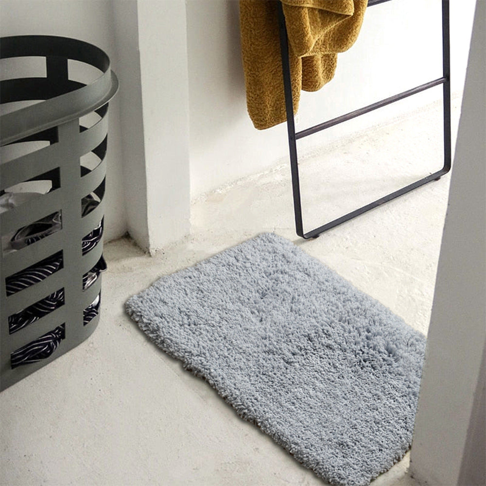 Soft Bath Mat with Striped High-Pile Surface