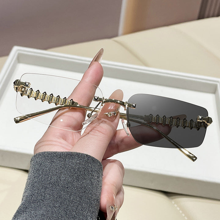 Women's fashion rectangular glasses with extravagant accents Stornfield