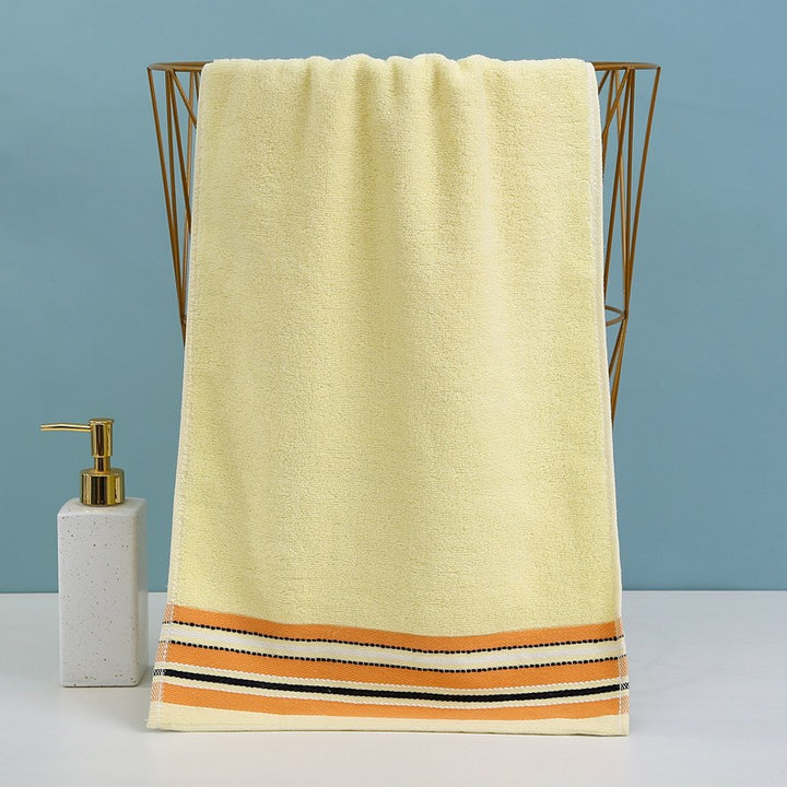Premium Terry Bath Towel With Elegant Striped Border Stornfield